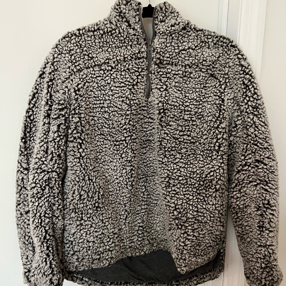 True Grit style fuzzy pullover